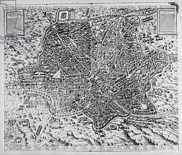 Map of Rome, 1579