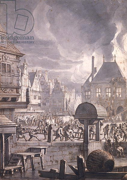 Fire at the Old Town Hall in Amsterdam, 17th July 1652