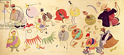 Постер Маяковский Владимир Costume designs for 'Misteriya-Buff', 1919 Постер Маяковский Владимир Costume designs for 'Misteriya-Buff', 1919