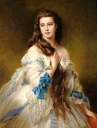 Постер Винтерхальтер Франсуа Portrait of Madame Rimsky-Korsakov nee Varvara Dmitrievna Mergassov, 1864 Постер Винтерхальтер Франсуа Portrait of Madame Rimsky-Korsakov nee Varvara Dmitrievna Mergassov, 1864