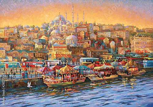 Купить репродукцию картины Стамбул. Залив Золотой Рог.
