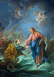 Постер Буше Франсуа (Francois Boucher) St. Peter Invited to Walk on the Water, 1766 Постер Буше Франсуа (Francois Boucher) St. Peter Invited to Walk on the Water, 1766
