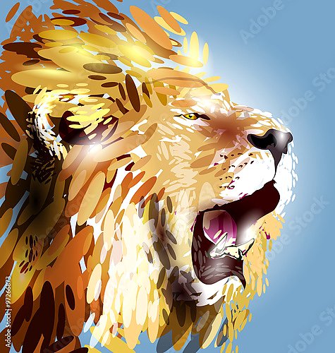 Постер Рычащий лев