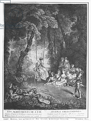 Постер Ватто Антуан (Antoine Watteau) The pleasures of summer, engraved by Francois Joullain Постер Ватто Антуан (Antoine Watteau) The pleasures of summer, engraved by Francois Joullain