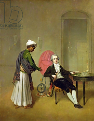 Постер Девис Артур A Gentleman, possibly William Hickey, and his Indian Servant, c.1785 Постер Девис Артур A Gentleman, possibly William Hickey, and his Indian Servant, c.1785