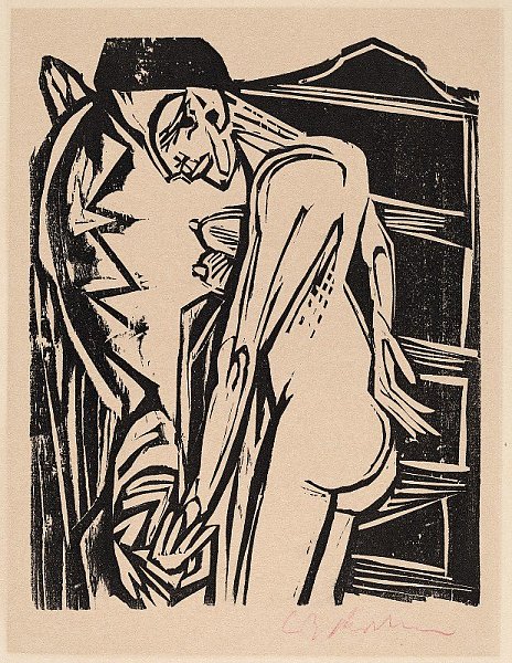 Female Nude Before a Cabinet