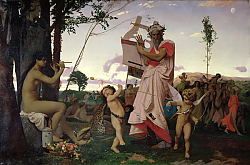 Постер Жером Жан Леон Anacreon, Bacchus and Aphrodite, 1848 Постер Жером Жан Леон Anacreon, Bacchus and Aphrodite, 1848