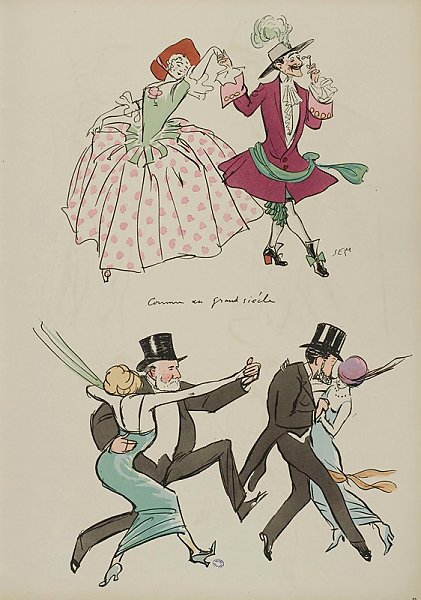 Постер Гурса Жорж Comme au grand siècle ; Comte Bruno de Boisgelin, , Paul Aumont, Marquis Antoine de Gontaut-Biron