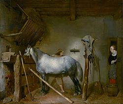 Постер Борх Джерард Horse in a Stable, c.1652-54 Постер Борх Джерард Horse in a Stable, c.1652-54