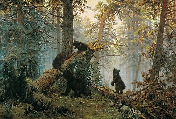 Картина по номерам - Утро в сосновом лесу ©И.Шишкин и К.Савицкий 40x50см