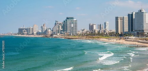 Израиль, Тель-Авив. Панорама побережья