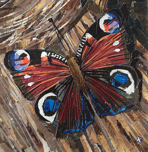 'Awaken' Peacock Butterfly On Woodpile