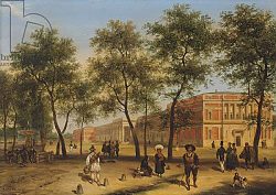 Постер Канелла Джузеппе Presumed view of the Paseo del Prado with the Prado Museum, Madrid, 1827 Постер Канелла Джузеппе Presumed view of the Paseo del Prado with the Prado Museum, Madrid, 1827