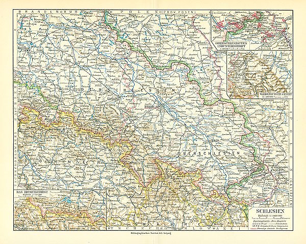 Карта силезии 1945 года