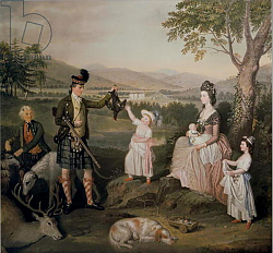 Постер Аллан Давид John, the 4th Duke of Atholl and his family, 1780 Постер Аллан Давид John, the 4th Duke of Atholl and his family, 1780