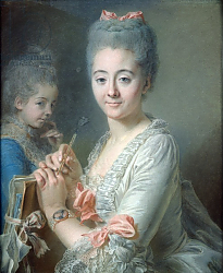Постер Валаде Жан Madame Theodore Lacroix Drawing a Portrait of her Daughter, Suzanne Felicite Постер Валаде Жан Madame Theodore Lacroix Drawing a Portrait of her Daughter, Suzanne Felicite