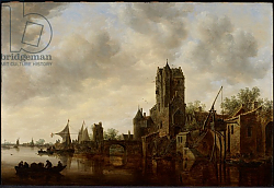Постер Гойен Ян River Landscape with the Pellecussen Gate near Utrecht, 1648 Постер Гойен Ян River Landscape with the Pellecussen Gate near Utrecht, 1648