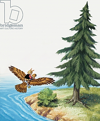 Постер Ливраджи Вирджинио (дет) Rabbit flying on a Bird, illustration from 'Brer Rabbit' Постер Ливраджи Вирджинио (дет) Rabbit flying on a Bird, illustration from 'Brer Rabbit'