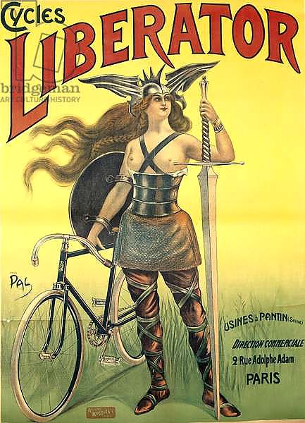 Poster advertising 'Cycles Liberator' from Pantin, printed by Kossoth et Cie, Paris