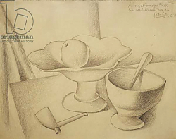 Постер Грис Хуан Still-life with Fruit Dish; Nature Morte au Compotier, 1919 Постер Грис Хуан Still-life with Fruit Dish; Nature Morte au Compotier, 1919