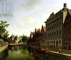 Постер Беркхейде Геррит View of the Kloveniersburgwal in Amsterdam, with the Waag, 1685 Постер Беркхейде Геррит View of the Kloveniersburgwal in Amsterdam, with the Waag, 1685