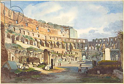 Постер Каффи Имполито Interior of the Colosseum, watercolour and gouache over graphite on wove paper Постер Каффи Имполито Interior of the Colosseum, watercolour and gouache over graphite on wove paper