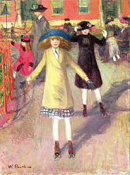 Постер Глакенс Уильям Джеймс Children Roller-Skating, c.1918-21 Постер Глакенс Уильям Джеймс Children Roller-Skating, c.1918-21