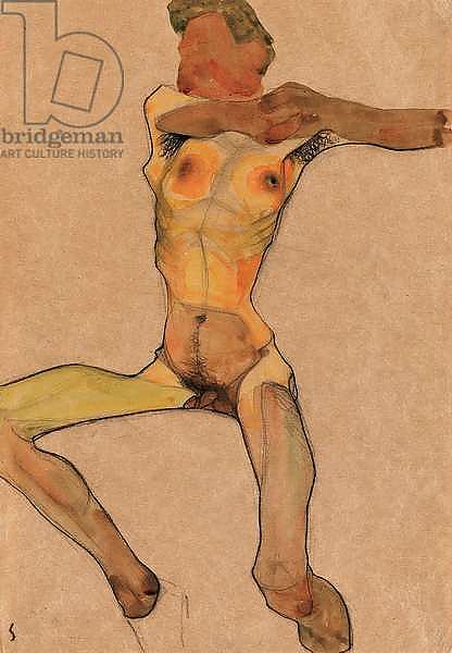 Male nude, yellow, 1910
