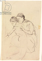 Постер Кассат Мэри (Cassatt Mary) Baby with Left Hand Touching a Tub, Held by Her Nurse, c.1891 Постер Кассат Мэри (Cassatt Mary) Baby with Left Hand Touching a Tub, Held by Her Nurse, c.1891