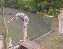 Постер Кайботт Гюстав (Gustave Caillebotte) The Bather, or The Diver, 1877 Постер Кайботт Гюстав (Gustave Caillebotte) The Bather, or The Diver, 1877