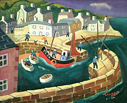 Постер Купер Уильям (совр) PZ.54. in Mousehole Harbour, Cornwall Постер Купер Уильям (совр) PZ.54. in Mousehole Harbour, Cornwall