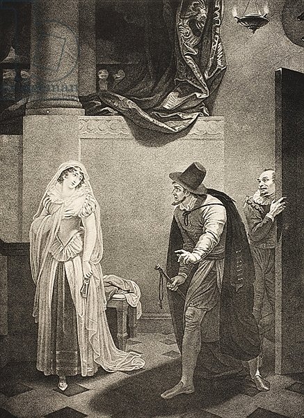 Before Shylock's house, Act II, Scene V, from 'The Merchant of Venice'