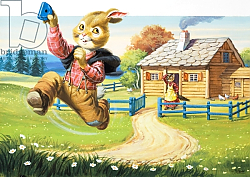 Постер Ливраджи Вирджинио (дет) Rabbit running from Wolf's House, illustration from 'Brer Rabbit' Постер Ливраджи Вирджинио (дет) Rabbit running from Wolf's House, illustration from 'Brer Rabbit'