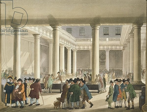 The Corn Exchange from Ackermann's 'Microcosm of London', 1808