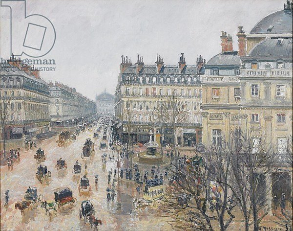 Place du Théâtre Français, Paris: Rain, 1898