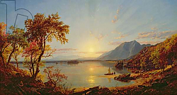 Постер Кропси Джаспер Sunset, Lake George, New York, 1867 Постер Кропси Джаспер Sunset, Lake George, New York, 1867