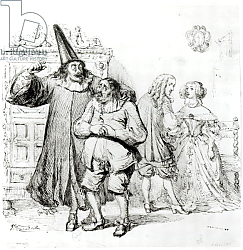 Постер Гранвиль Argan and Monsieur Purgon, from 'Le Malade Imaginaire' by Moliere Постер Гранвиль Argan and Monsieur Purgon, from 'Le Malade Imaginaire' by Moliere