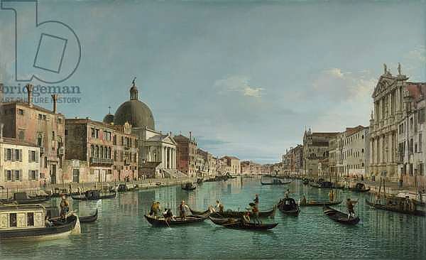 The Grand Canal in Venice with San Simeone Piccolo and the Scalzi church, c. 1738