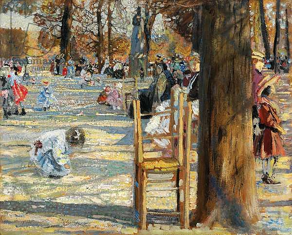 The Luxembourg Gardens in Spring, 1910