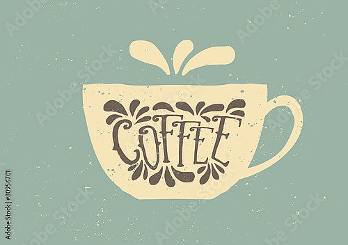 Ретро-плакат с чашкой кофе