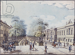 Постер Калау Ф. А. (акв) The Linden with the Academy, Berlin Постер Калау Ф. А. (акв) The Linden with the Academy, Berlin