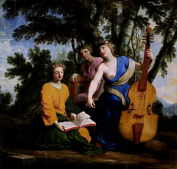Постер Лесюер Эсташ The Muses Melpomene, Erato and Polymnia, 1652-55 Постер Лесюер Эсташ The Muses Melpomene, Erato and Polymnia, 1652-55