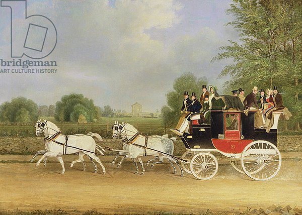 The London-Farringdon Coach Passing Buckland House, Berkshire