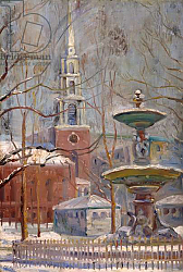Постер Гудвин Артур Park Street at Boston Commons, c.1910-20 Постер Гудвин Артур Park Street at Boston Commons, c.1910-20