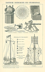 Постер Nautische Instrumente und Sturmsignale