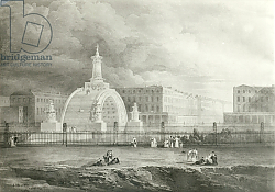 Постер Мартин Джон The Proposed Triumphal Arch from Portland Place to Regent's Park, 1820 Постер Мартин Джон The Proposed Triumphal Arch from Portland Place to Regent's Park, 1820