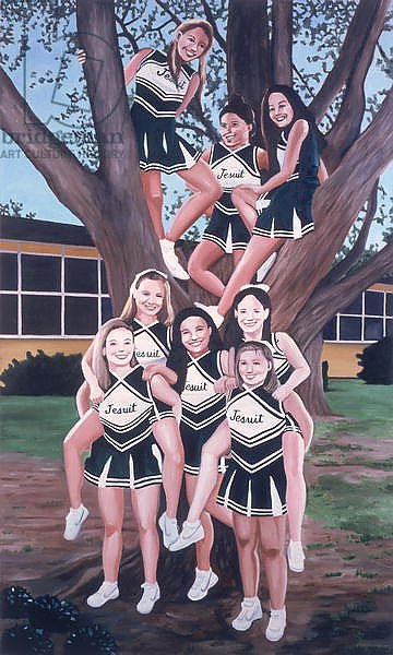 Jesuit Cheerleaders in a Tree, 2002
