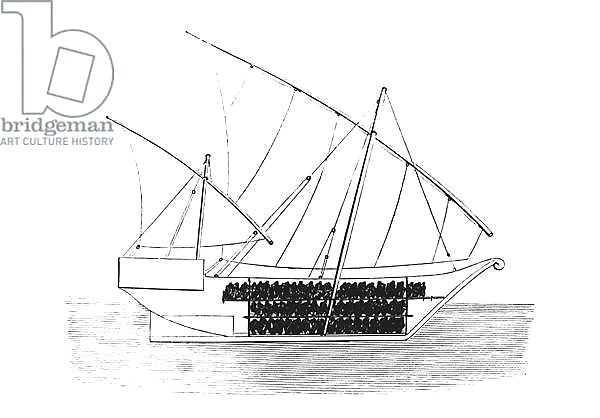 Section of Vessel, Showing the Manner of Stowing Slaves on Board