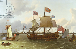 Постер Бакхаузен Людольф The Three-Master 'Britannia' in Rotterdam, 1698 Постер Бакхаузен Людольф The Three-Master 'Britannia' in Rotterdam, 1698