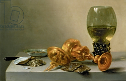 Постер Клас Питер A Still Life with a Roemer and a Gilt Cup Постер Клас Питер A Still Life with a Roemer and a Gilt Cup